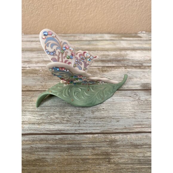 Lenox Gold Club Butterfly 2001 & Morning Dew Rhinestone Butterfly Figurines Lot - Picture 5 of 12
